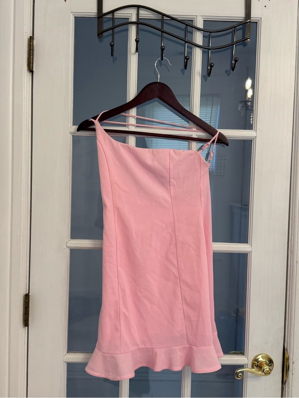 LUCY IN THE SKY Women’s Pink Sleeveless Ruffle Hem Mini Dress Size M
